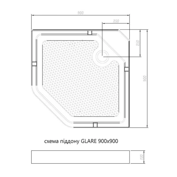 Душовий бокс DUSEL GLARE Satin 90x90x210 - фото 1