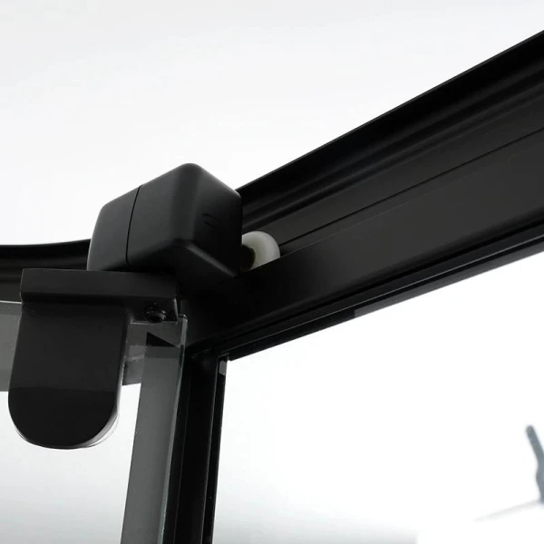 Душовий бокс DUSEL GLARE Black Matt 90x90x210 скло прозоре, профіль чорний - фото 2