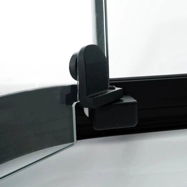 Душовий бокс DUSEL GLARE Black Matt 90x90x210 скло прозоре, профіль чорний - фото 11