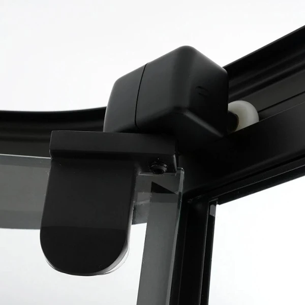 Душовий бокс DUSEL GLARE Black Matt 90x90x210 скло прозоре, профіль чорний - фото 12