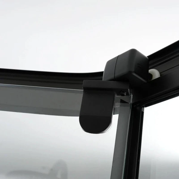 Душовий бокс DUSEL GLARE Black Matt 90x90x210 скло прозоре, профіль чорний - фото 13