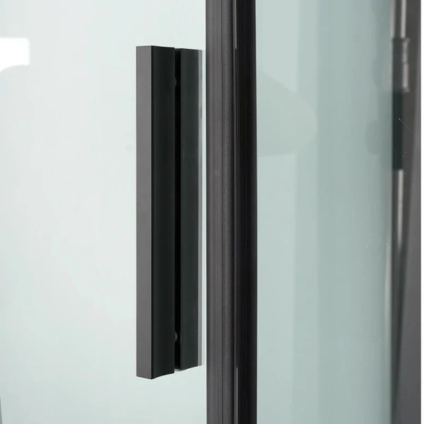 Душовий бокс DUSEL GLARE Black Matt 90x90x210 скло прозоре, профіль чорний - фото 14