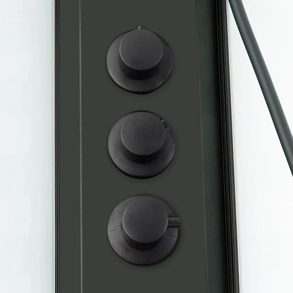 Душовий бокс DUSEL GLARE Black Matt 90x90x210 скло прозоре, профіль чорний - фото 16