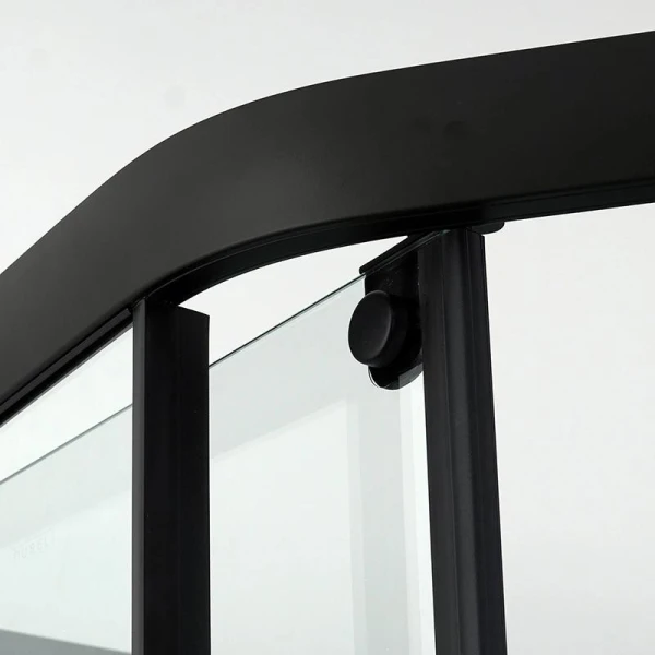 Душовий бокс DUSEL GLARE Black Matt 90x90x210 скло прозоре, профіль чорний - фото 8