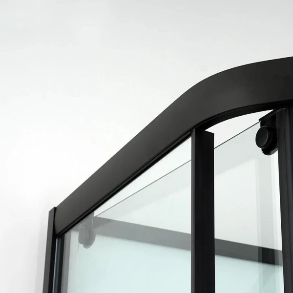 Душовий бокс DUSEL GLARE Black Matt 90x90x210 скло прозоре, профіль чорний - фото 9