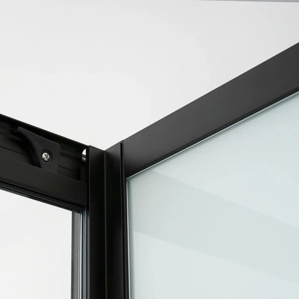 Душовий бокс DUSEL GLARE Black Matt 90x90x210 скло прозоре, профіль чорний - фото 10