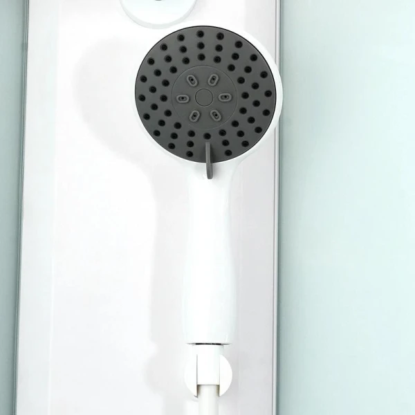 Душовий бокс DUSEL GLARE White Matt 90x90x210 скло прозоре, профіль білий - фото 11