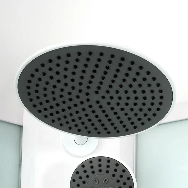 Душовий бокс DUSEL GLARE White Matt 90x90x210 скло прозоре, профіль білий - фото 12