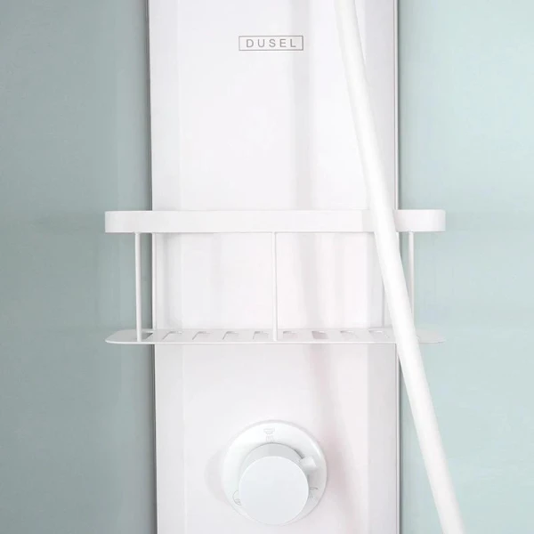 Душовий бокс DUSEL GLARE White Matt 90x90x210 скло прозоре, профіль білий - фото 14