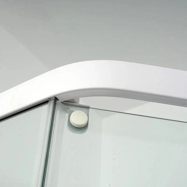 Душовий бокс DUSEL GLARE White Matt 90x90x210 скло прозоре, профіль білий - фото 15