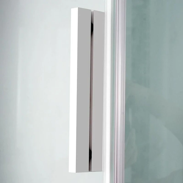 Душовий бокс DUSEL GLARE White Matt 90x90x210 скло прозоре, профіль білий - фото 3