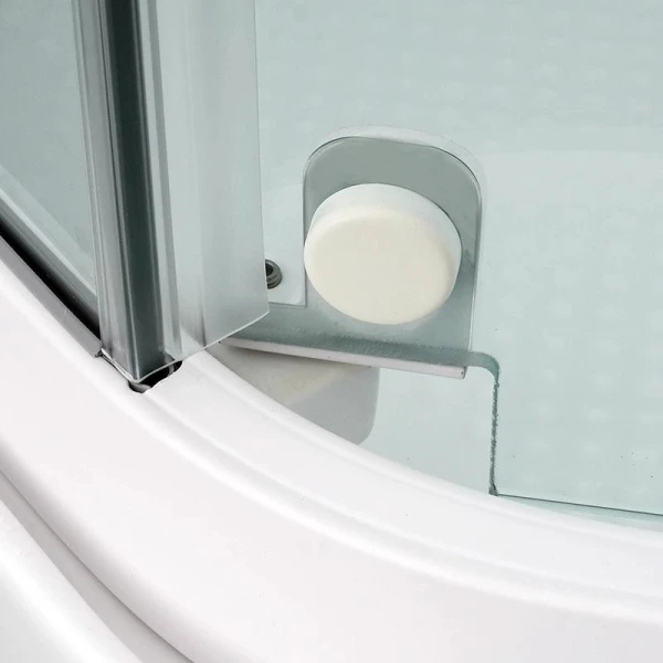 Душовий бокс DUSEL GLARE White Matt 90x90x210 скло прозоре, профіль білий - фото 5