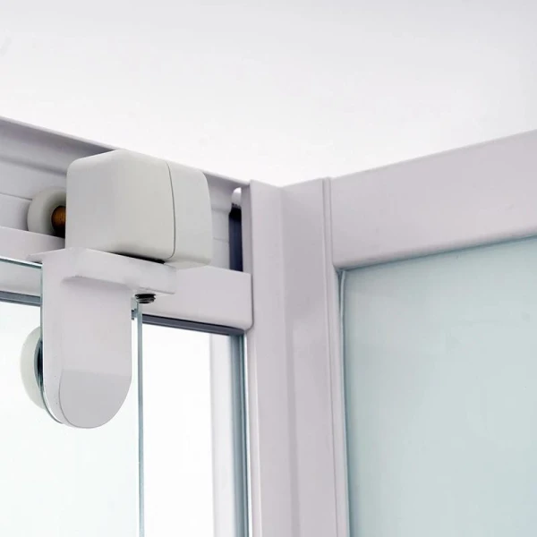 Душовий бокс DUSEL GLARE White Matt 90x90x210 скло прозоре, профіль білий - фото 6