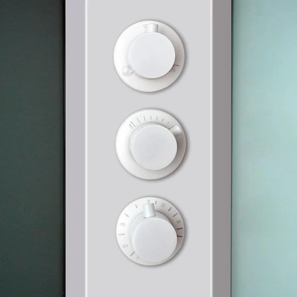 Душовий бокс DUSEL GLARE White Matt 90x90x210 скло прозоре, профіль білий - фото 10