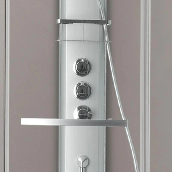 Душовий бокс DUSEL AVENUE Satin 95x95x210 скло прозоре, профіль сатин - фото 2