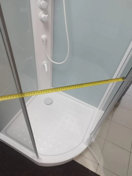 Душовий бокс DUSEL AVENUE Satin 95x95x210 скло прозоре, профіль сатин - фото 20