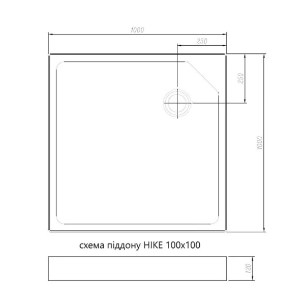 Душовий бокс DUSEL HIKE Satin 100x100x210 скло прозоре, профіль сатин - фото 18