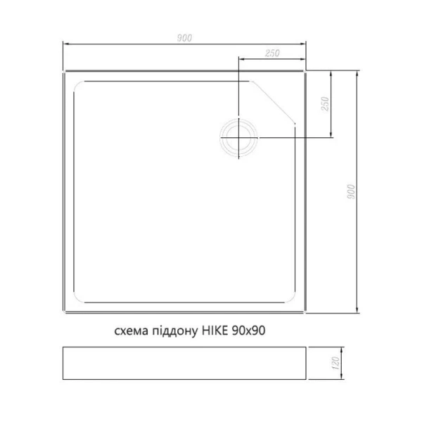 Душовий бокс DUSEL HIKE Satin 90x90x210 скло прозоре, профіль сатин - фото 18