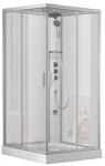 Душовий бокс DUSEL HIKE Satin 90x90x210 скло прозоре, профіль сатин