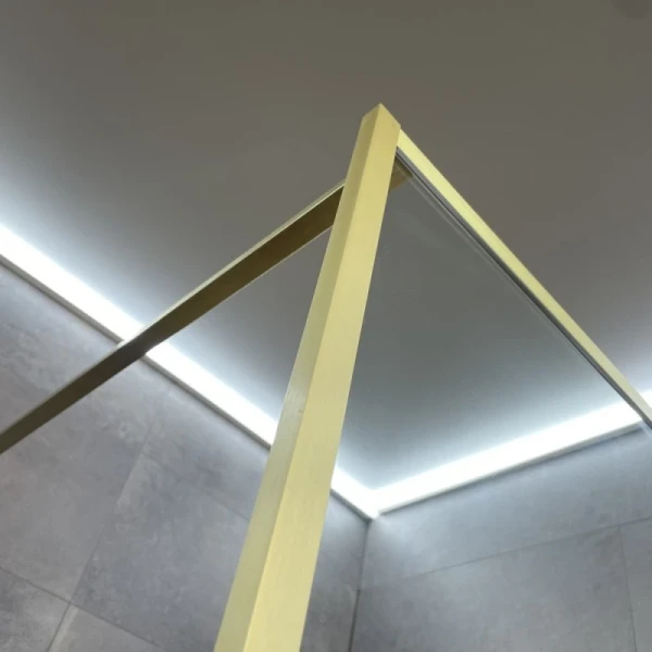 Душова стінка DUSEL (1000*2000*8мм) Walk-In WL172G Gold - фото 6