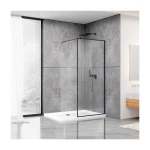 Душова стінка DUSEL (900*2000*8мм) Walk-In WL171В1 Black Matt