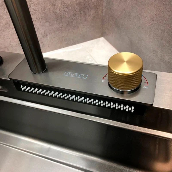 Мийка кухонна з нержавіючої сталі Dusel DS51075-1NB 750*460*220 (Nano Black) - фото 27