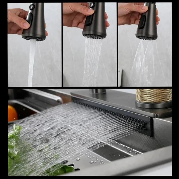 Мийка кухонна з нержавіючої сталі Dusel DS51075-1NB 750*460*220 (Nano Black) - фото 7