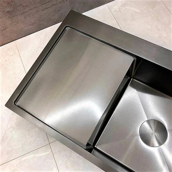 Мийка кухонна з нержавіючої сталі Dusel DS50778-1LNB 780*490*230 Left (Nano Black) - фото 13