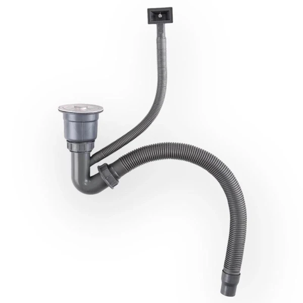 Мийка кухонна з нержавіючої сталі Dusel DS50778-1LNB 780*490*230 Left (Nano Black) - фото 6