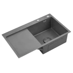 Кухонная мойка из нержавеющей стали Dusel 780×490×230 Left (Nano Grey), DS50678-1LNG