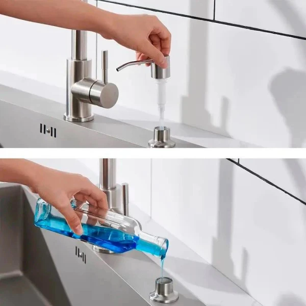 Мийка кухонна з нержавіючої сталі Dusel DS50963-2RNB 630*500*230 Right (Nano Black) - фото 7