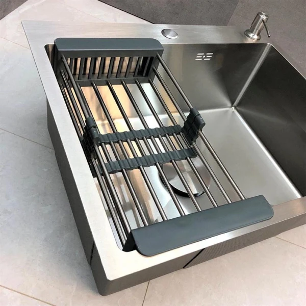 Мийка кухонна з нержавіючої сталі SS304 DS50560-4BR 600*500*220 (Brushed) - фото 12