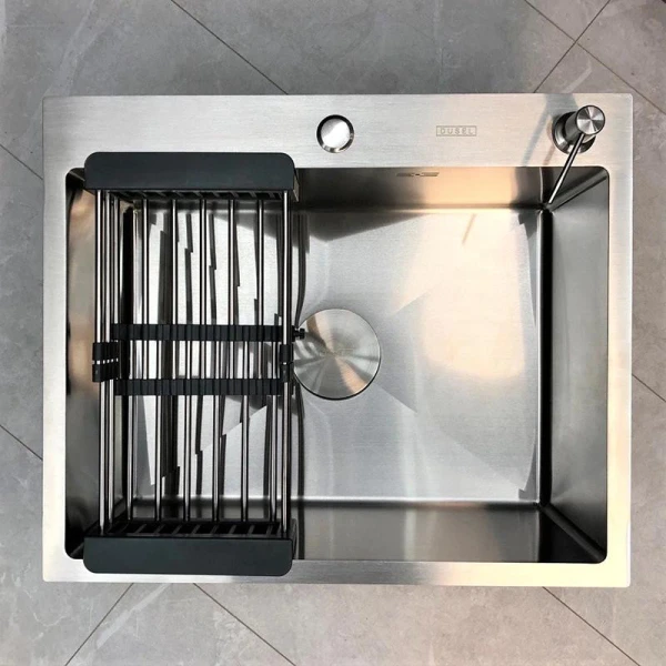 Мийка кухонна з нержавіючої сталі SS304 DS50560-4BR 600*500*220 (Brushed) - фото 16