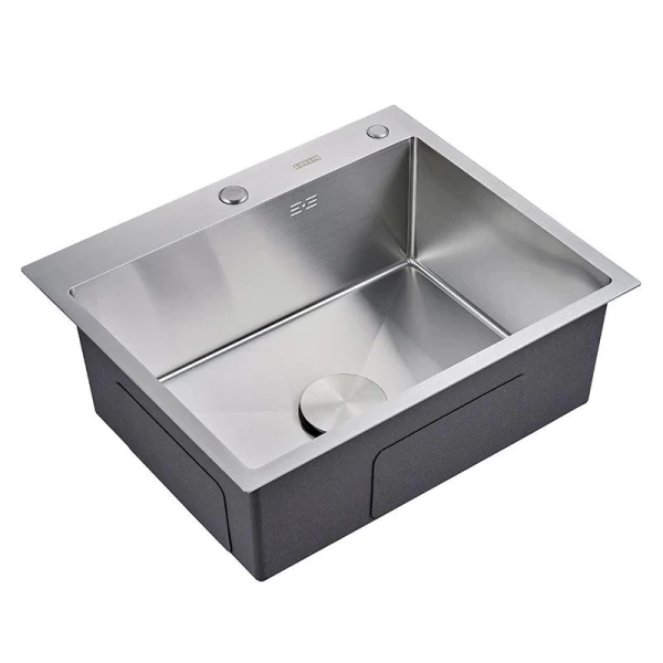 Мийка кухонна з нержавіючої сталі SS304 DS50560-4BR 600*500*220 (Brushed) - фото 3