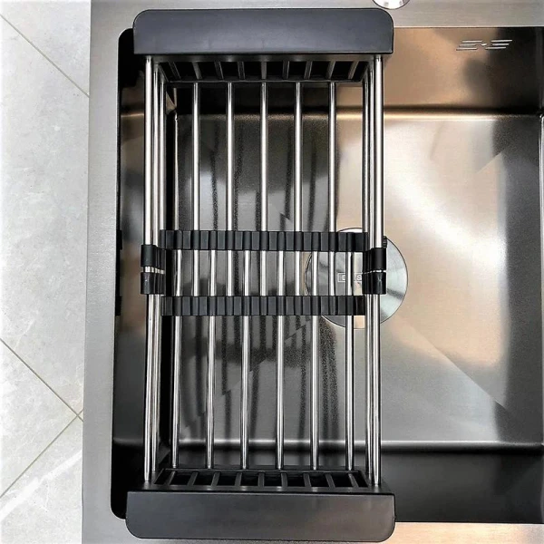 Мийка кухонна з нержавіючої сталі Dusel DS50550-1NB 500*500*220 (Nano Black) - фото 15