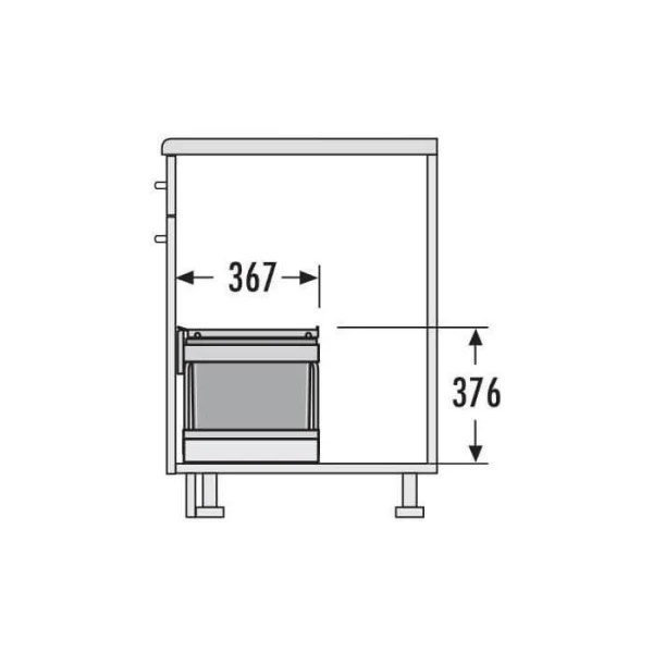 Вбудована система 30л HAILO AS Raumspar Tandem S plus 18/12, 3644801 - фото 2