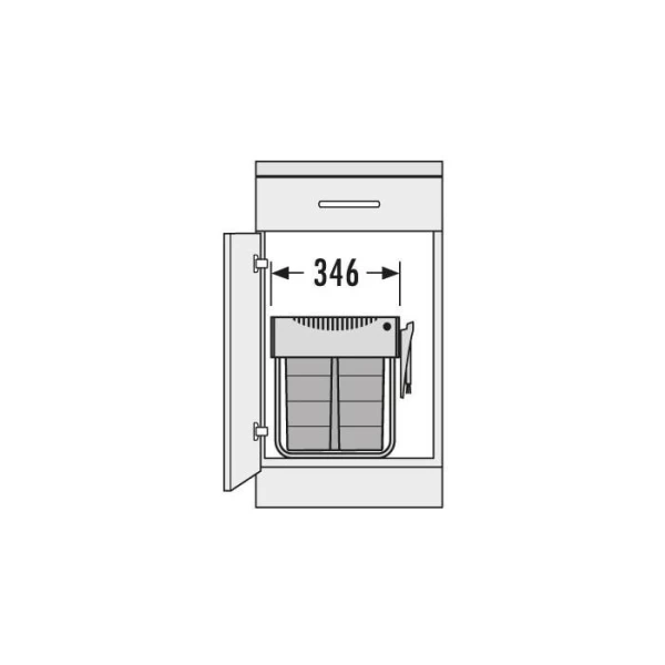 Вбудована система 40л HAILO AS Raumspar Tandem Comfort 20/10/10/D/KS, 3642231 - фото 2