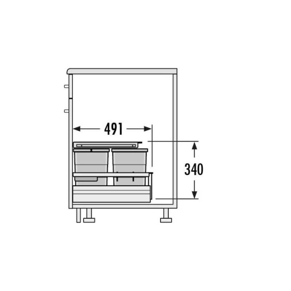 Вбудована система 34л HAILO AS Separato K 600 18/8/8/D (34 л), 3620611 - фото 4