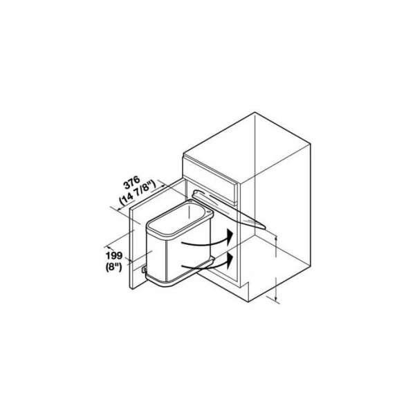 Вбудовуване відро для сміття 18L Oko-Flex Hailo 3418-00 - фото 3