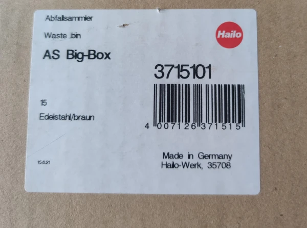 Вбудовуване відро для сміття 15л Big-Box Hailo 3715101 - фото 4
