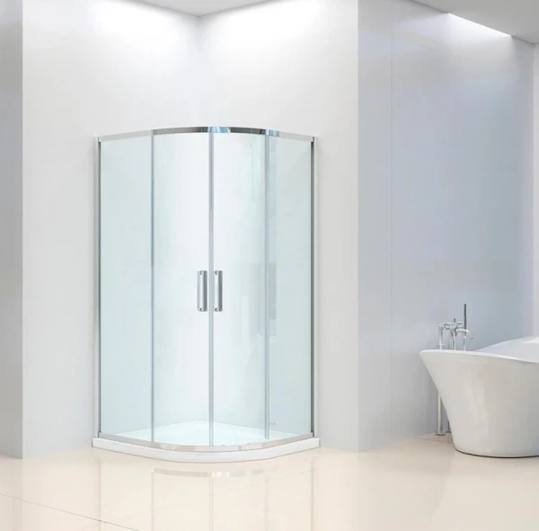 Душова кабіна Dusel A-511 80x80x190 см, двері розсувні, скло шиншила - фото 4