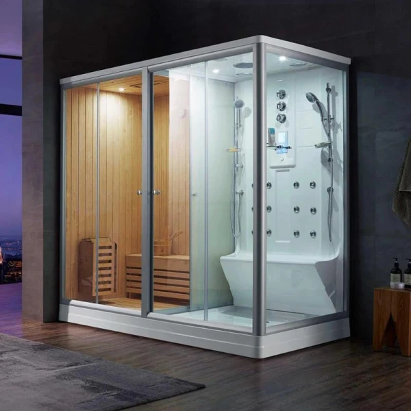 Гідромасажний бокс із сауною GOLSTON G-U882 лівосторонній, сатин 2200х1200х2200 мм - фото 0