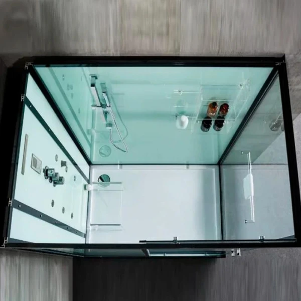 Гідромасажний паровий бокс GOLSTON G-U692B чорний 120х85х223 L - фото 6