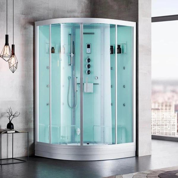 Гідромасажний паровий бокс GOLSTON G-U696 сатин 1150х1150х2230 мм - фото 0