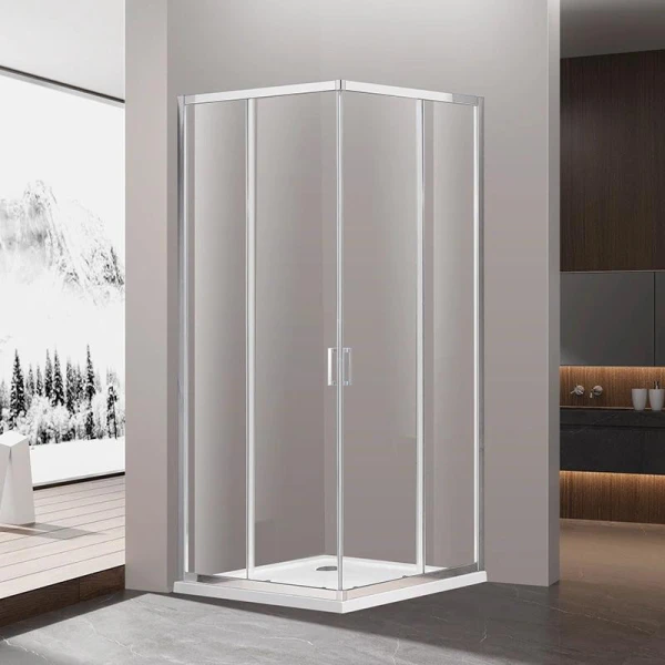 Душова кабіна Dusel A-513H, 100х100х195, двері розсувні, скло прозоре - фото 0