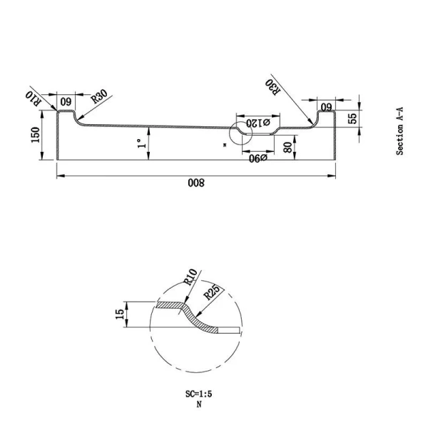 Душовий піддон прямокутний (120х80х15 см) Dusel D104R - фото 2