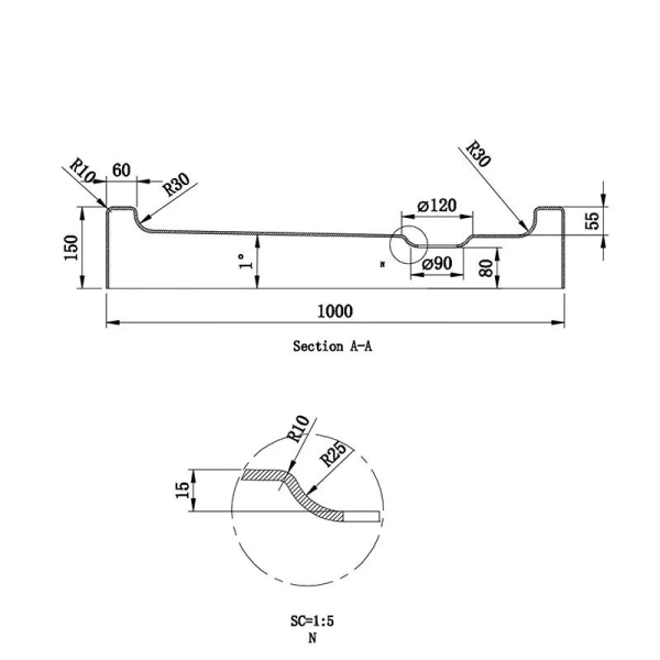 Душовий піддон напівкруглий (100х100х15 см) Dusel D202R - фото 5
