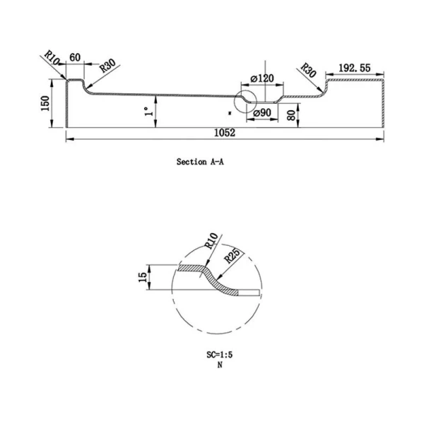 Душовий піддон п'ятикутний (100х100х15 см) Dusel D402R - фото 5