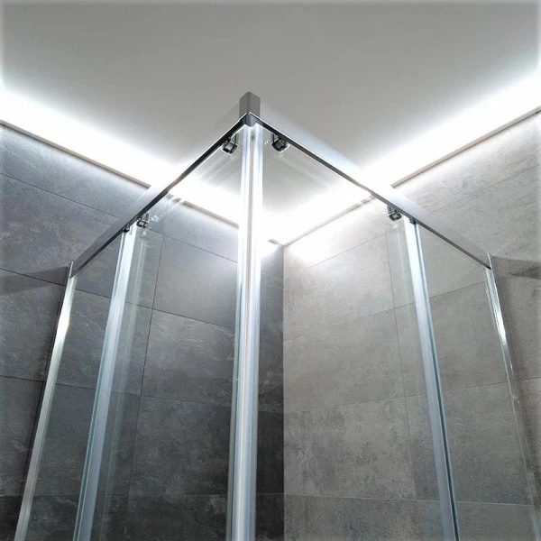 Душова кабіна Dusel А-513 80*80*190 см двері розсувні, прозоре скло - фото 3