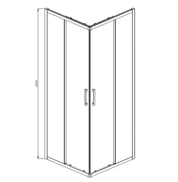 Душова кабіна Dusel А-513 80*80*190 см двері розсувні, прозоре скло - фото 6